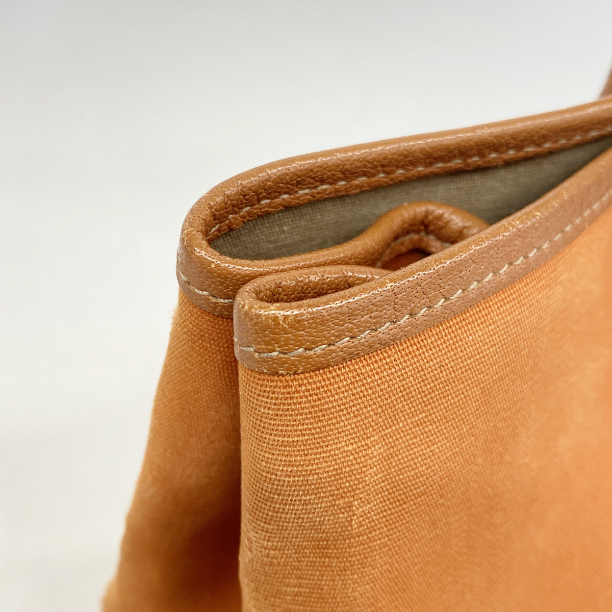 【6id5077】エルメス トートバッグ ガーデンパーティTPM トワルオフィシエ オレンジ シルバー金具 □I刻印 2wayバッグ【中古】レディース