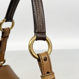【6id5079】プラダ ショルダーバッグ レザー ブラウン ゴールド金具【中古】レディース