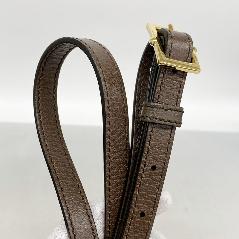 【6id5084】グッチ ハンドバッグ オフィディア 547551 PVC ブラウン ゴールド金具 2wayバッグ【中古】レディース
