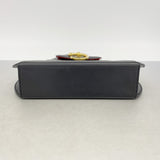 【6id5088】カルティエ ハンドバッグ パンテール レザー ブラック ゴールド金具【中古】レディース
