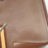 【6id5093】グッチ ハンドバッグ 000 0860 レザー ブラウン シルバー金具【中古】レディース