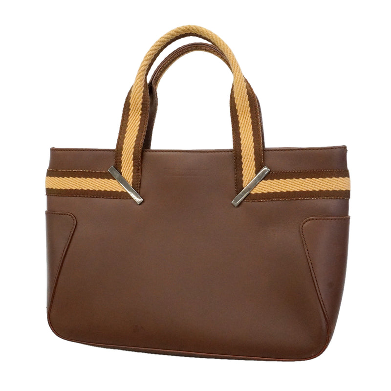【6id5093】グッチ ハンドバッグ 000 0860 レザー ブラウン シルバー金具【中古】レディース