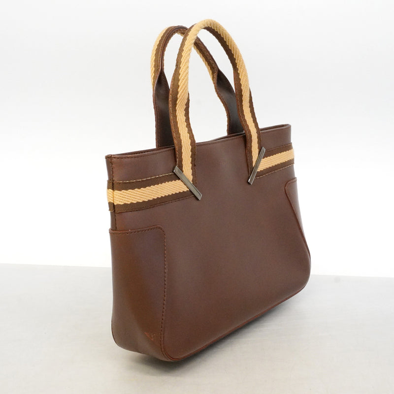 【6id5093】グッチ ハンドバッグ 000 0860 レザー ブラウン シルバー金具【中古】レディース