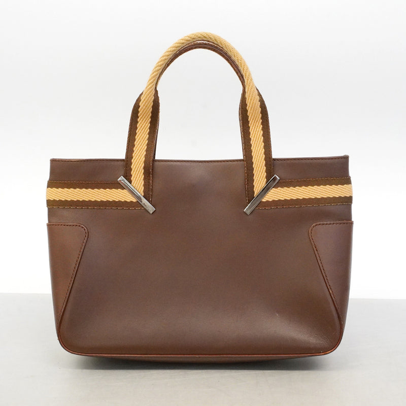 【6id5093】グッチ ハンドバッグ 000 0860 レザー ブラウン シルバー金具【中古】レディース