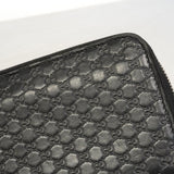 【6id5095】グッチ 長財布 マイクログッチシマ 544473 レザー ブラック シルバー金具【中古】メンズ レディース ユニセックス