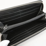 【6id5095】グッチ 長財布 マイクログッチシマ 544473 レザー ブラック シルバー金具【中古】メンズ レディース ユニセックス