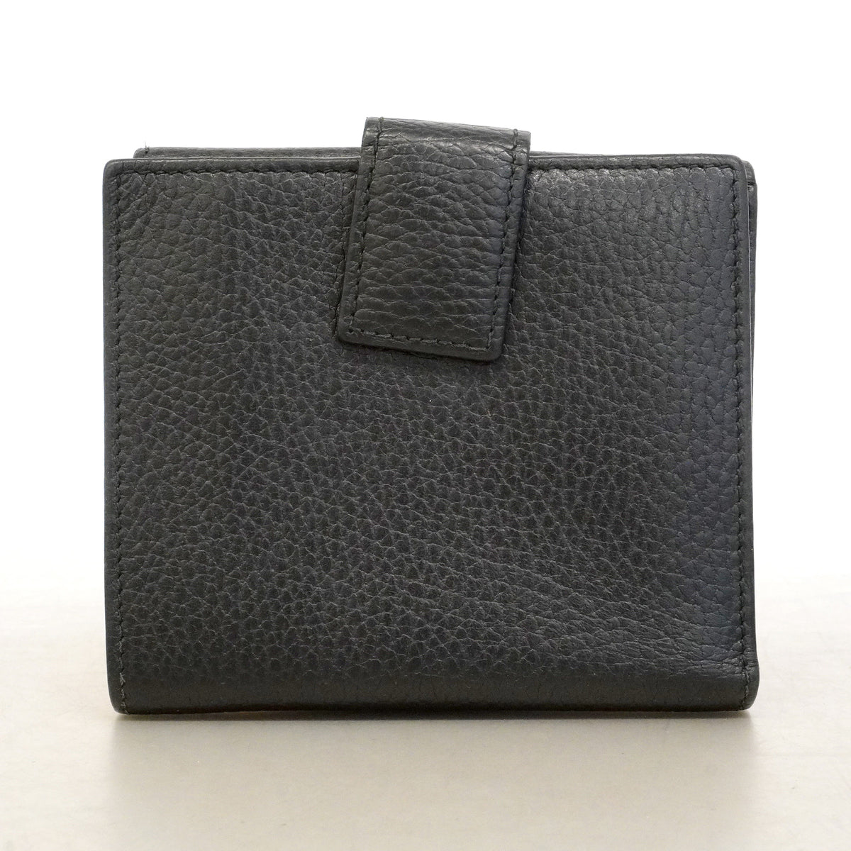 【6id5096】グッチ 財布 GGマーモント 4561122 レザー ブラック ゴールド金具【中古】レディース