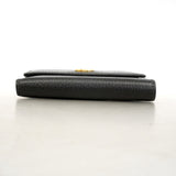 【6id5096】グッチ 財布 GGマーモント 4561122 レザー ブラック ゴールド金具【中古】レディース