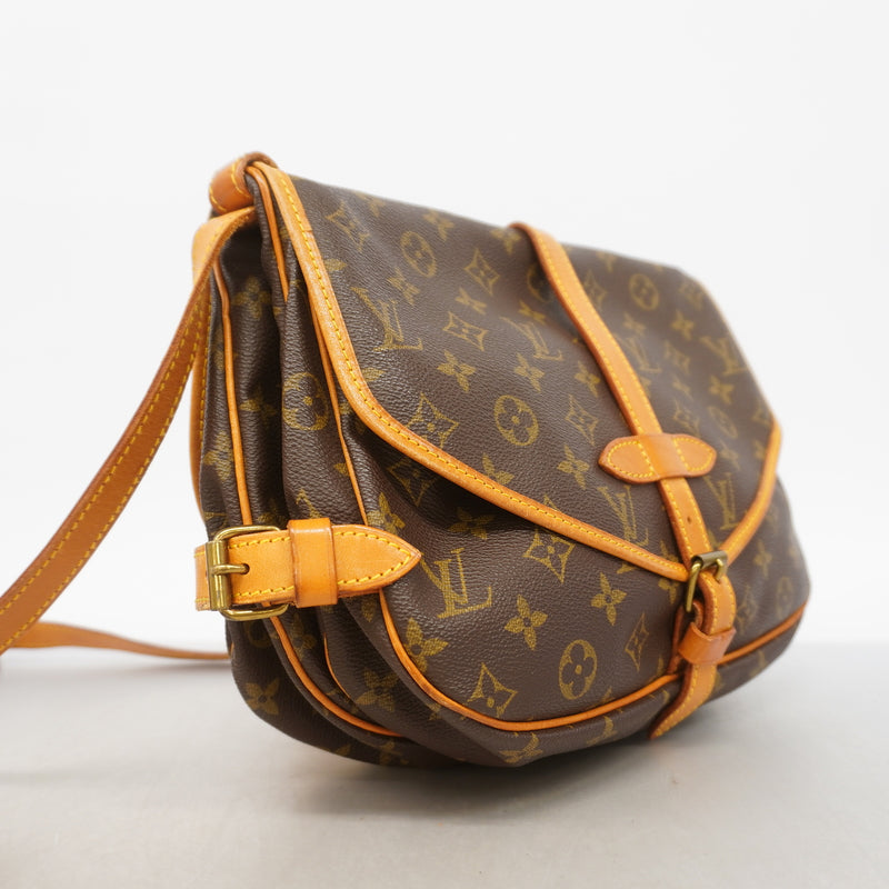 【6id5125】ルイヴィトン ショルダーバッグ モノグラム ソミュール30 M42256 ブラウン【中古】レディース