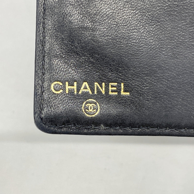 【6id5138】シャネル 長財布 キャビアスキン ブラック ゴールド金具【中古】レディース