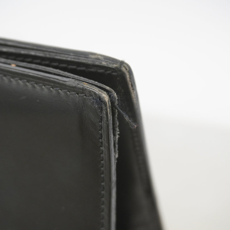 【6id5159】カルティエ トートバッグ パンテール レザー ブラック シルバー金具【中古】レディース