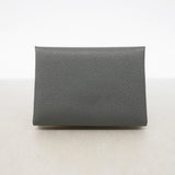 【6id5160】エルメス コインケース カルヴィディオ シェブルミゾル グリスティ/ブラック シルバー金具 W刻印【中古】メンズ レディース ユニセックス