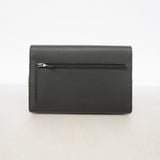 【6id5162】シャネル ショルダーウォレット チェーンショルダー レザー ブラック ゴールド金具【中古】レディース
