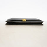 【6id5162】シャネル ショルダーウォレット チェーンショルダー レザー ブラック ゴールド金具【中古】レディース