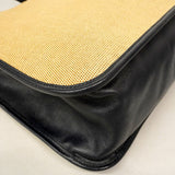 【6id5183】グッチ トートバッグ ホースビット 623694 キャンバス レザー ベージュ ネイビー ゴールド金具【中古】レディース