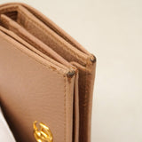 【6id5188】グッチ 財布 GGマーモント 456126 レザー ピンクベージュ ゴールド金具【中古】レディース