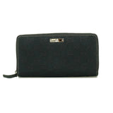 【6id5212】グッチ 長財布 GGキャンバス 112724 キャンバス ブラック シルバー金具【中古】レディース