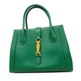 【6id5215】グッチ ハンドバッグ ニュージャッキー 649016 レザー グリーン ゴールド金具【中古】レディース