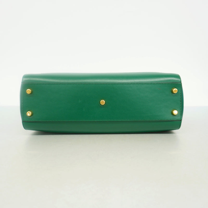 【6id5215】グッチ ハンドバッグ ニュージャッキー 649016 レザー グリーン ゴールド金具【中古】レディース
