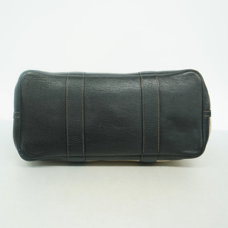 【6id5217】エルメス トートバッグ ガーデンパーティPM トワルアッシュ ブラック シルバー金具 □F刻印【中古】レディース