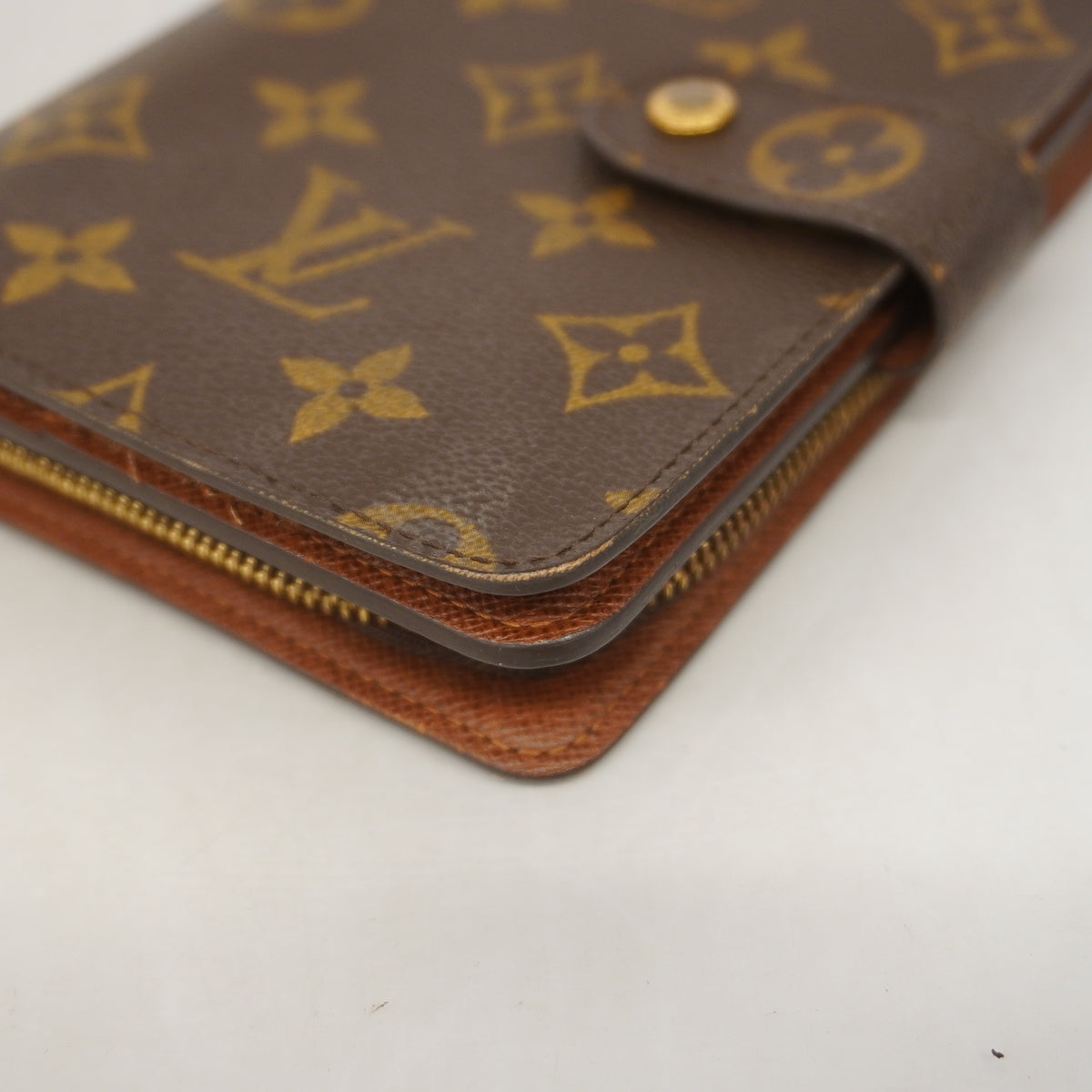 【6id5226】ルイヴィトン 財布 モノグラム ポルトパピエジップ M61207 ブラウン【中古】メンズ レディース ユニセックス