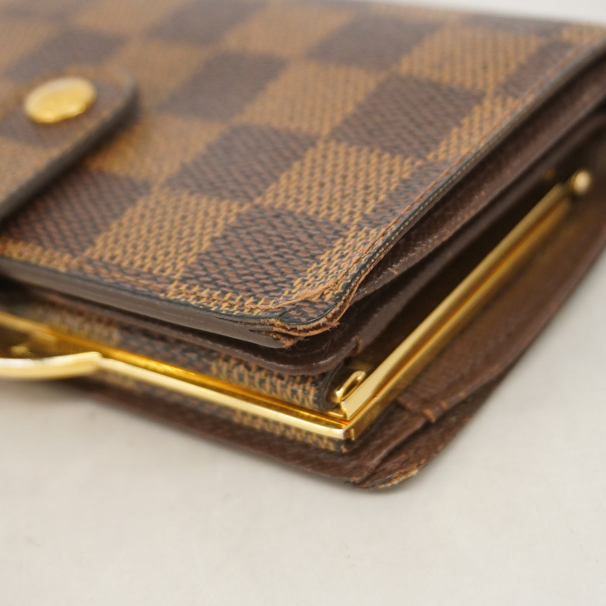 【6id5227】ルイヴィトン 財布 ダミエ ポルトモネビエヴィエノワ N61664 エベヌ【中古】レディース