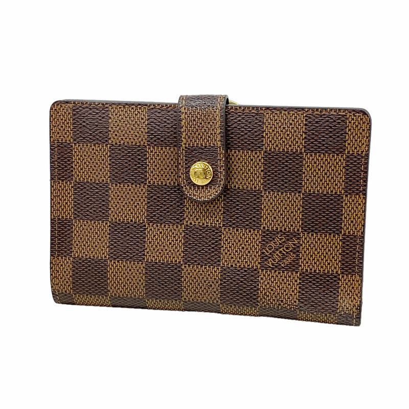 【6id5232】ルイヴィトン 財布 ダミエ ポルトフォイユヴィエノワ N61674 エベヌ【中古】レディース