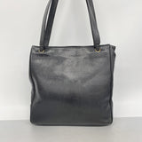 【6id5238】シャネル トートバッグ キャビアスキン ブラック ゴールド金具【中古】レディース