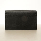 【6id5242】グッチ ショルダーウォレット インターロッキングG 615523 レザー ブラック【中古】レディース