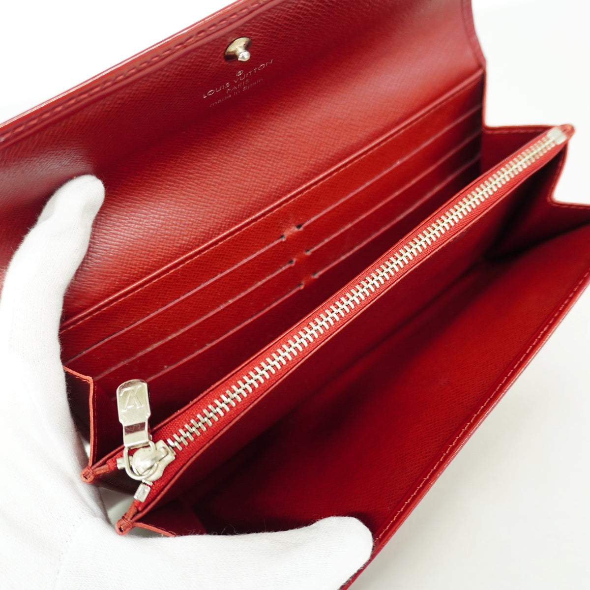 【6id5253】ルイヴィトン 長財布 エピ ポルトフォイユサラ M6374M ルビー【中古】レディース