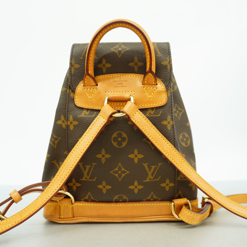 【6id5255】ルイヴィトン リュック・デイパック モノグラム ミニモンスリ M51137 ブラウン【中古】レディース