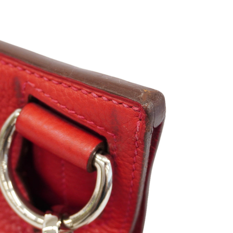 【6id5270】エルメス ショルダーバッグ ジプシエール34 トリヨンクレマンス ルージュカザック シルバー金具 □Q刻印【中古】レディース