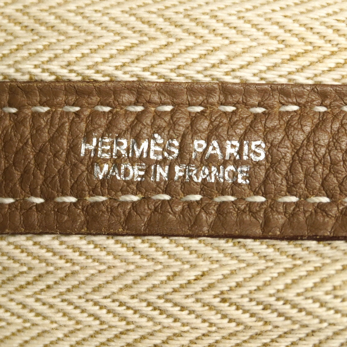【6id5271】エルメス トートバッグ ガーデンパーティPM ネゴンダ エトゥープ シルバー金具 □O刻印【中古】メンズ レディース ユニセックス