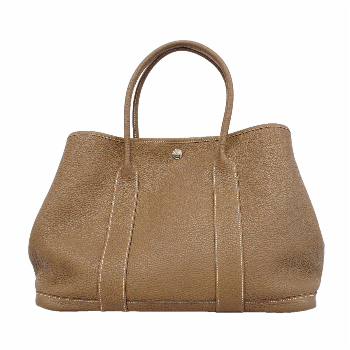 【6id5271】エルメス トートバッグ ガーデンパーティPM ネゴンダ エトゥープ シルバー金具 □O刻印【中古】メンズ レディース ユニセックス