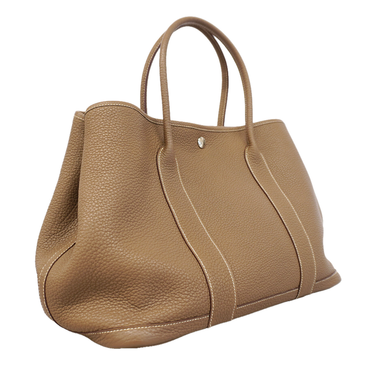 【6id5271】エルメス トートバッグ ガーデンパーティPM ネゴンダ エトゥープ シルバー金具 □O刻印【中古】メンズ レディース ユニセックス