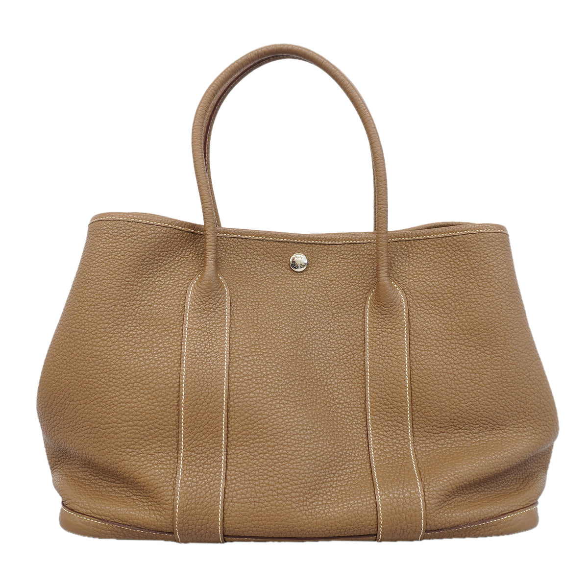 【6id5271】エルメス トートバッグ ガーデンパーティPM ネゴンダ エトゥープ シルバー金具 □O刻印【中古】メンズ レディース ユニセックス