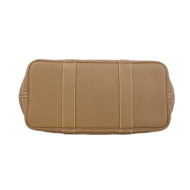 【6id5271】エルメス トートバッグ ガーデンパーティPM ネゴンダ エトゥープ シルバー金具 □O刻印【中古】メンズ レディース ユニセックス