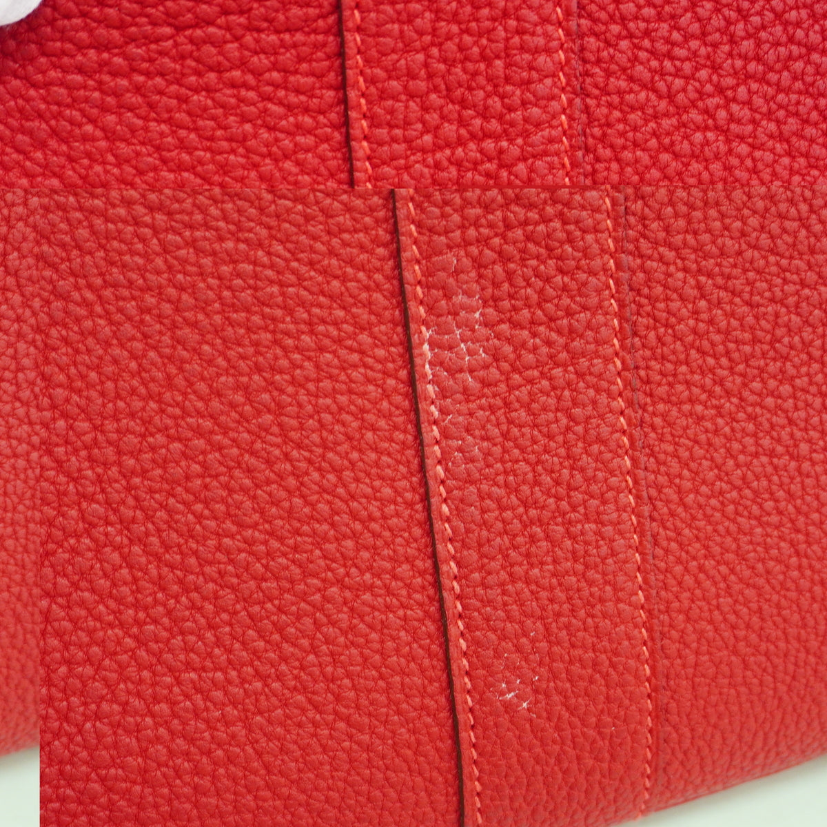 【6id5292】エルメス トートバッグ ガーデンパーティPM ネゴンダ ヴァーミリオン シルバー金具 T刻印【中古】レディース