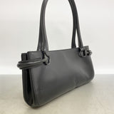 【6id5296】グッチ ショルダーバッグ ホースビット 101345 レザー ブラック シルバー金具【中古】