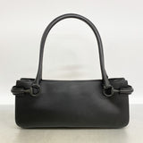【6id5296】グッチ ショルダーバッグ ホースビット 101345 レザー ブラック シルバー金具【中古】
