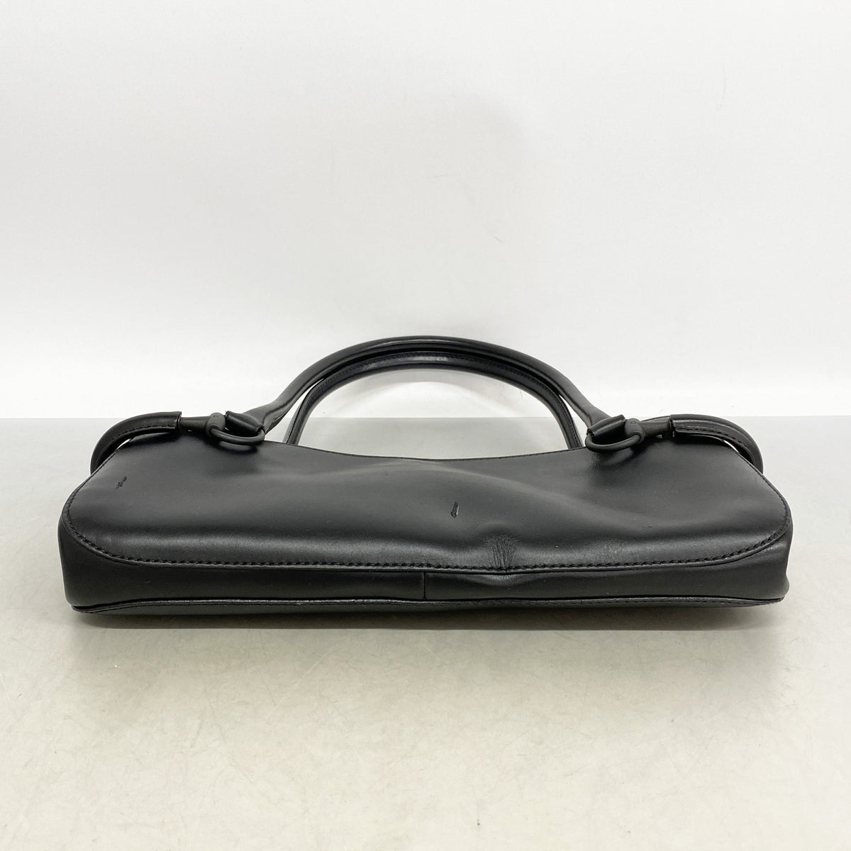 【6id5296】グッチ ショルダーバッグ ホースビット 101345 レザー ブラック シルバー金具【中古】