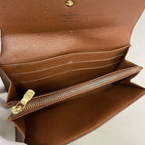 【6id5313】ルイヴィトン 長財布 モノグラム ポシェットポルトモネクレディ M61726 ブラウン【中古】レディース