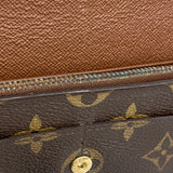 【6id5313】ルイヴィトン 長財布 モノグラム ポシェットポルトモネクレディ M61726 ブラウン【中古】レディース
