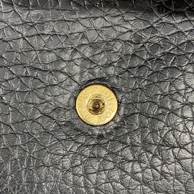 【6id5324】ルイヴィトン 三つ折り財布 トリヨン ポルトフォイユカプシーヌ M62157 ノワール ホットピンク【中古】レディース