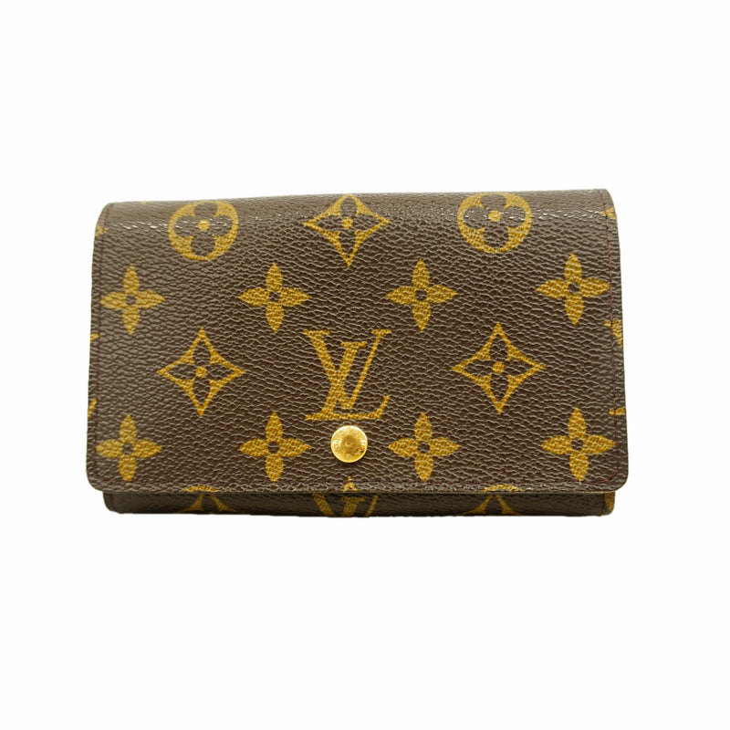 【6id5330】ルイヴィトン 財布 モノグラム ポルトモネビエトレゾール M61730 ブラウン【中古】レディース