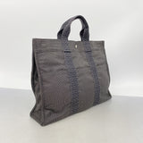 【6id5335】エルメス トートバッグ エールラインMM ナイロン グレー シルバー金具【中古】メンズ レディース ユニセックス