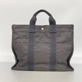 【6id5335】エルメス トートバッグ エールラインMM ナイロン グレー シルバー金具【中古】メンズ レディース ユニセックス