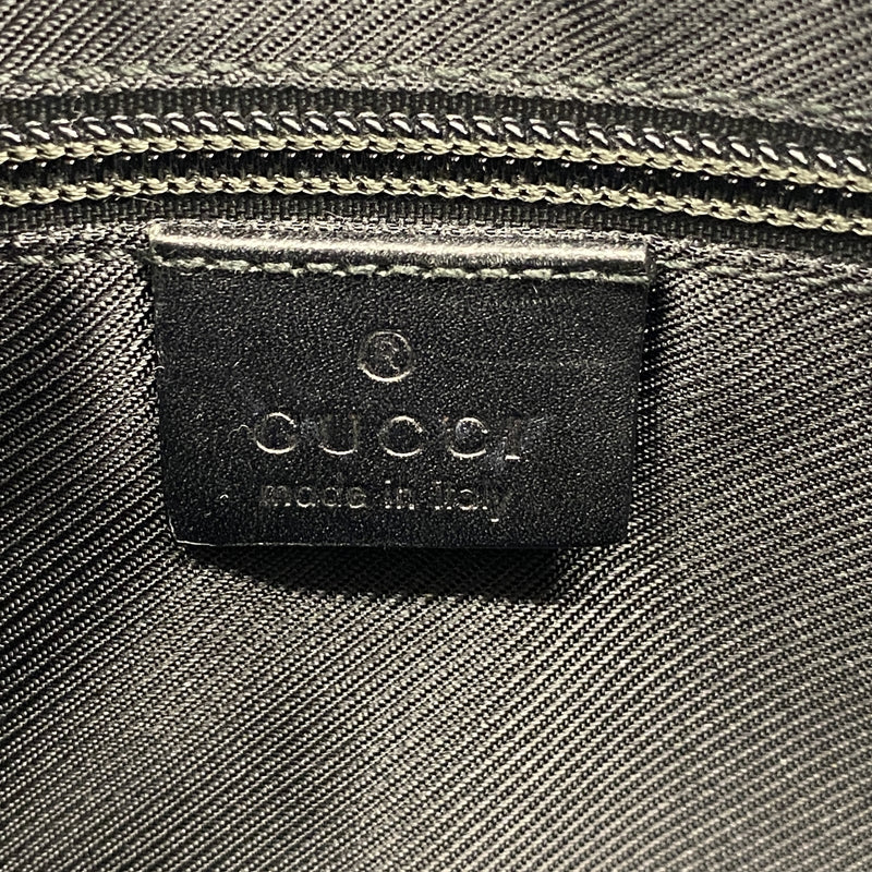 【6id5336】グッチ ショルダーバッグ GGキャンバス 019 0433 キャンバス ブラウン ブラック ゴールド金具【中古】レディース