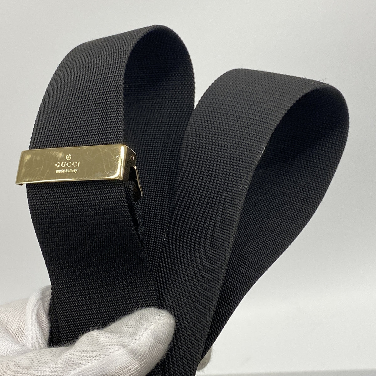 【6id5336】グッチ ショルダーバッグ GGキャンバス 019 0433 キャンバス ブラウン ブラック ゴールド金具【中古】レディース