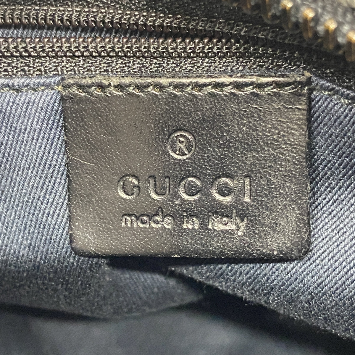 【6id5339】グッチ ハンドバッグ 101333 デニム ブラック シルバー金具【中古】レディース